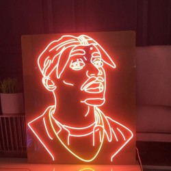 2Pac Neon Işıklı Tabela