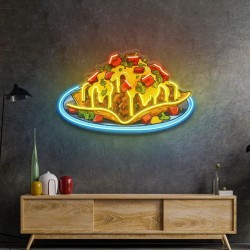 Biber Peynirli Nachos UV Baskı Neon Led Tabela