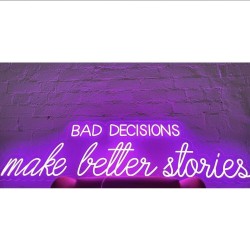 Bad Decision Neon Işıklı Şeffaf Pleksi