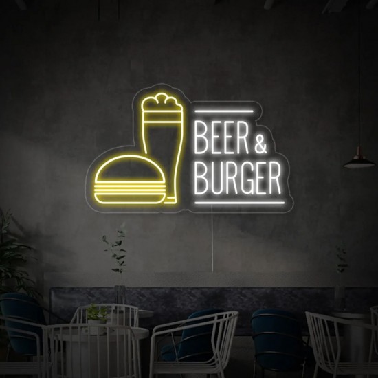 Beer Burger Neon Tabela