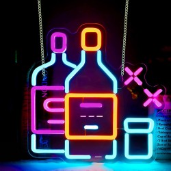 Şişeler Neon Led Tabela